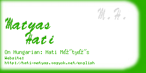 matyas hati business card